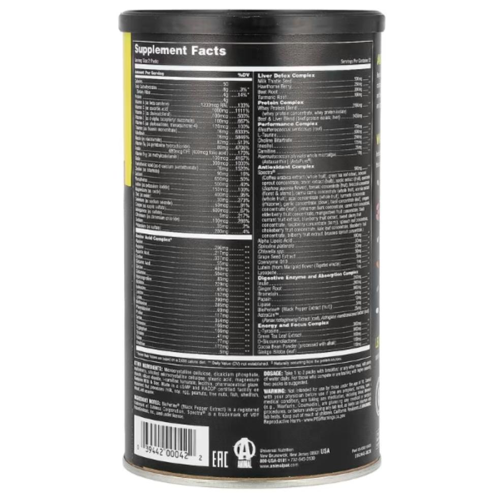 Animal Pak - 44 packs