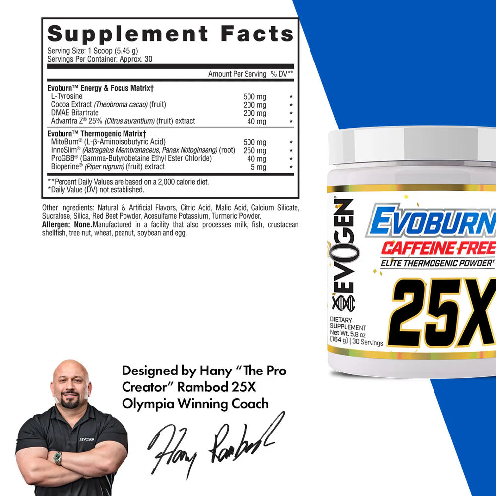 Evoburn Elite Caffeine-Free Thermogenic Fat Burner