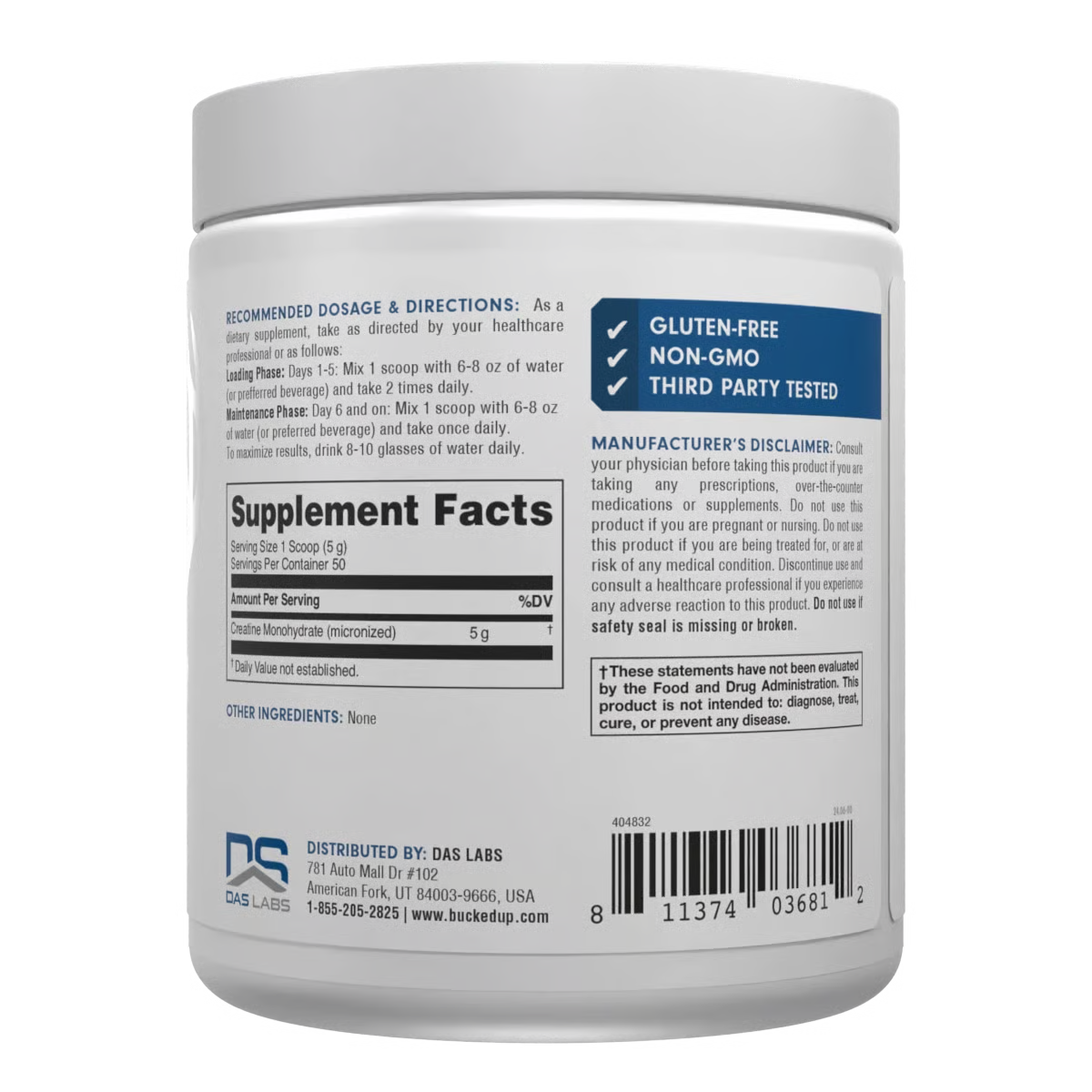Creatine Monohydrate - Bucked up